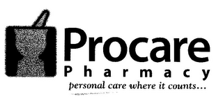 PROCARE PHARMACY PERSONAL CARE WHERE IT COUNTS..... logo