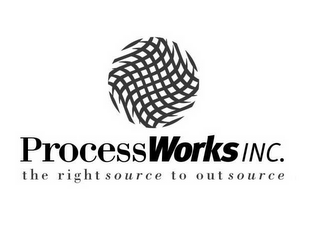 PROCESSWORKSINC. THE RIGHT SOURCE TO OUT SOURCE logo