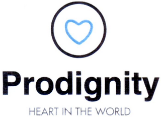 PRODIGNITY HEART IN THE WORLD logo
