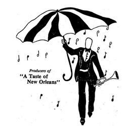PRODUCERS OF "A TASTE OF NEW ORLEANS" logo
