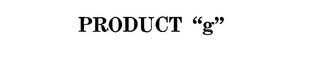 PRODUCT "G" logo
