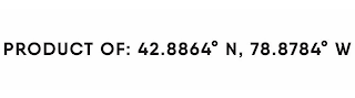 PRODUCT OF: 42.8864° N, 78.8784° W logo