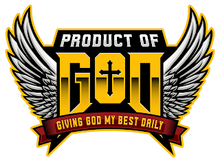 PRODUCT OF GOD GIVING GOD MY BEST DAILY logo
