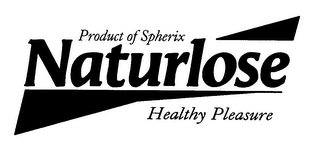 PRODUCT OF SPHERIX NATURLOSE HEALTHY PLEASURE logo