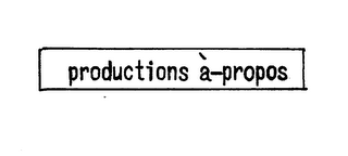 PRODUCTIONS A-PROPOS logo
