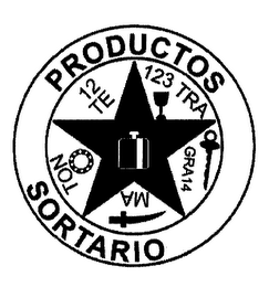 PRODUCTOS SORTARIO 12 TE 123 TRA GRA14 MA TON O logo