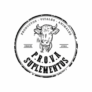 PRODUCTOS VITALES ANIMALES P.R.O.V.A SUPLEMENTOS DESDE 2023 logo