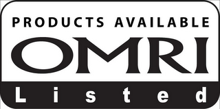PRODUCTS AVAILABLE OMRI LISTED logo