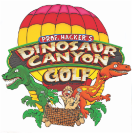 PROF. HACKER'S DINOSAUR CANYON GOLF logo