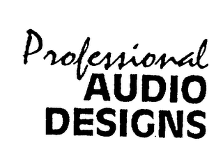 PROFESSIONAL AUDIO DESIGNS logo