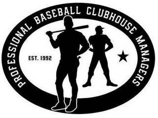 PROFESSIONAL BASEBALL CLUBHOUSE MANAGERS, EST. 1992 logo
