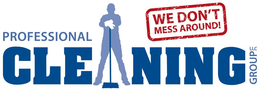 PROFESSIONAL CLEANING GROUP LLC WE DON'T MESS AROUND! logo