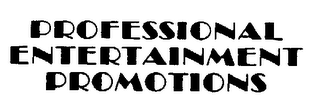 PROFESSIONAL ENTERTAINMENT PROMOTIONS logo