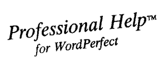 PROFESSIONAL HELP FOR WORDPERFECT logo