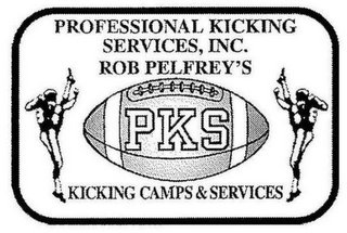 PROFESSIONAL KICKING SERVICES, INC. ROB PELFREY'S PKS KICKING CAMPS & SERVICES logo