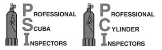 PROFESSIONAL SCUBA INSPECTORS PROFESSIONAL CYLINDER INSPECTORS logo