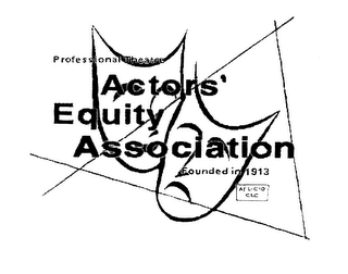 PROFESSIONAL THEATRE ACTORS' EQUITY ASSOCIATION FOUNDED IN 1913 AFL-CIO CLC logo