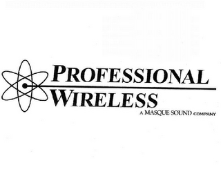 PROFESSIONAL WIRELESS A MASQUE SOUND COMPANY logo