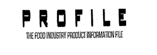 PROFILE THE FOOD INDUSTRY PRODUCT INFORMATION FILE logo