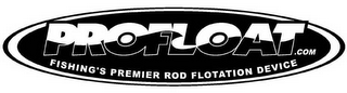 PROFLOAT.COM FISHING'S PREMIER ROD FLOTATION DEVICE logo