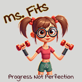 PROGRESS NOT PERFECTION MS. FITS logo