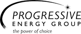 PROGRESSIVE ENERGY GROUP THE POWER OF CHOICE logo