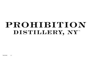 PROHIBITION DISTILLERY, NY logo