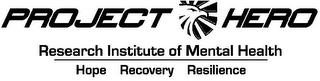 PROJECT HERO RESEARCH INSTITUTE OF MENTAL HEALTH HOPE RECOVERY RESILIENCE logo