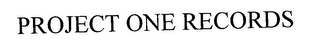 PROJECT ONE RECORDS logo