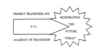 PROJECT TRANSITION, INC. PTI PENETRATING THE FUTURE, "TODAY" ACADEMY OF TRANSITION logo