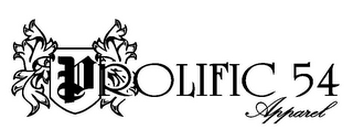 PROLIFIC 54 APPAREL logo