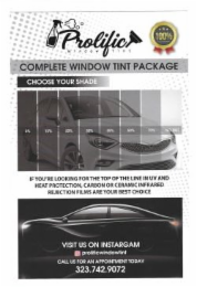 PROLIFIC WINDOW TINT logo