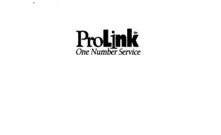 PROLINK ONE NUMBER SERVICE logo