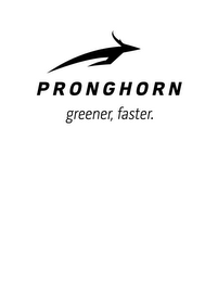 PRONGHORN GREENER, FASTER. logo