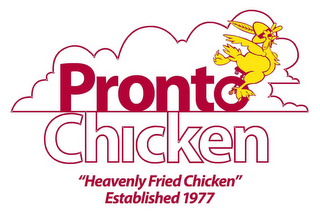 PRONTO CHICKEN HEAVENLY FRIED CHICKEN ESTABLISHED 1977 logo