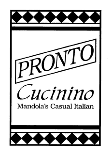 PRONTO CUCININO MANDOLA'S CASUAL ITALIAN logo