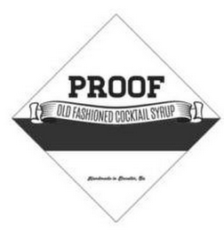 PROOF OLD FASHIONED COCKTAIL SYRUP HANDMADE IN DECATUR, GA logo