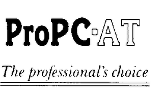 PROPC-AT THE PROFESSIONAL'S CHOICE logo