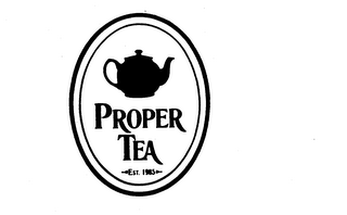PROPER TEA EST. 1985 logo
