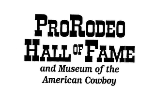 PRORODEO HALL OF FAME AND MUSEUM OF THE AMERICAN COWBOY logo