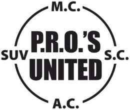 P.R.O.'S UNITED M.C. SUV S.C. A.C logo