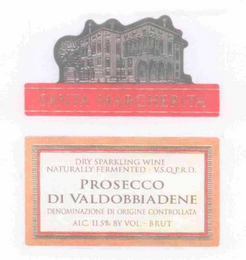 PROSECCO DI VALDOBBIADENE SANTA MARGHERITA DRY SPARKLING WINE NATURALLY FERMENTED - V.S.Q.P.R.D. ALC. 11.5% BY VOL. - BRUT logo