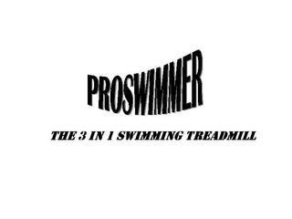 PROSWIMMER, THE 3 IN 1 SWIMMING TREADMILL logo