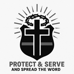 PROTECT & SERVE AND SPREAD THE WORD logo