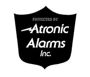 PROTECTED BY ATRONIC ALARMS INC. logo