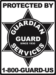 PROTECTED BY GUARDIAN GUARD SERVICES SINCE 1930 1-800-GUARD-US logo