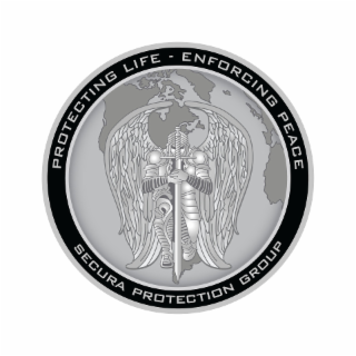 PROTECTING LIFE - ENFORCING PEACE SECURA PROTECTION GROUP logo