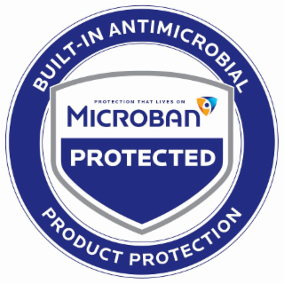 PROTECTION THAT LIVES ON MICROBAN PROTECTED BUILT-IN ANTIMICROBIAL PROTECTION PRODUCT logo
