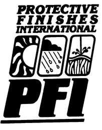 PROTECTIVE FINISHES INTERNATIONAL PFI logo