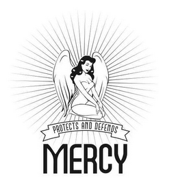 PROTECTS AND DEFENDS MERCY logo